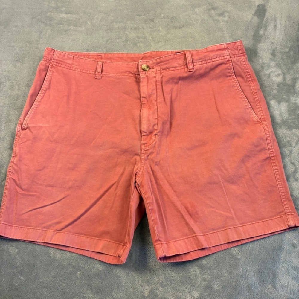 Vineyard Vines Mens Island Short Coral Pink Stretch Chino Shorts Size 38x6.5